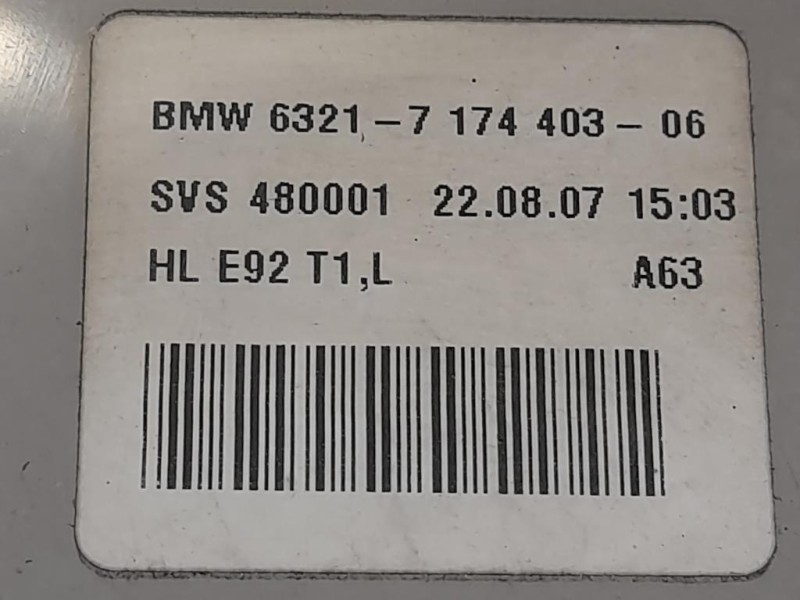 Fanale EST POST SX 7174403-06 Bmw Serie 3 E92 Coupe 2007