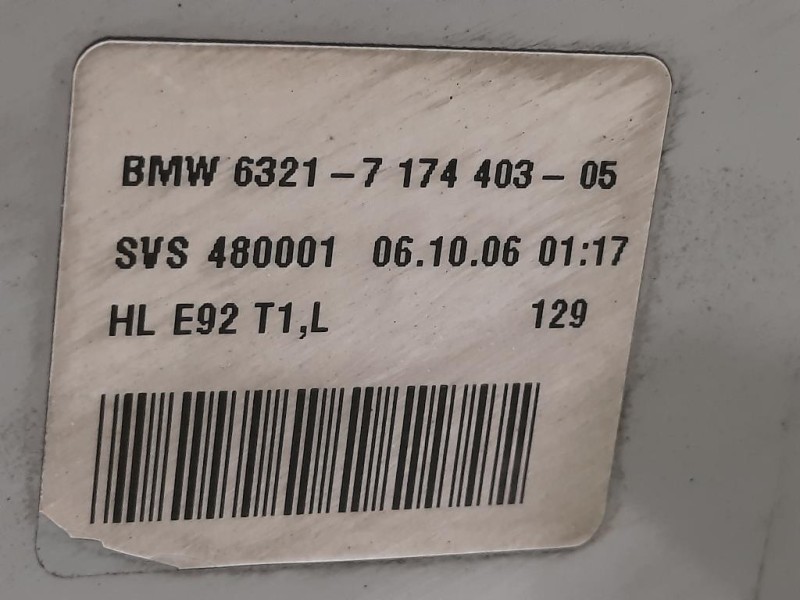 Fanale EST POST SX 6321 7 174 403-05 Bmw Serie 3 E92 Coupe 2007