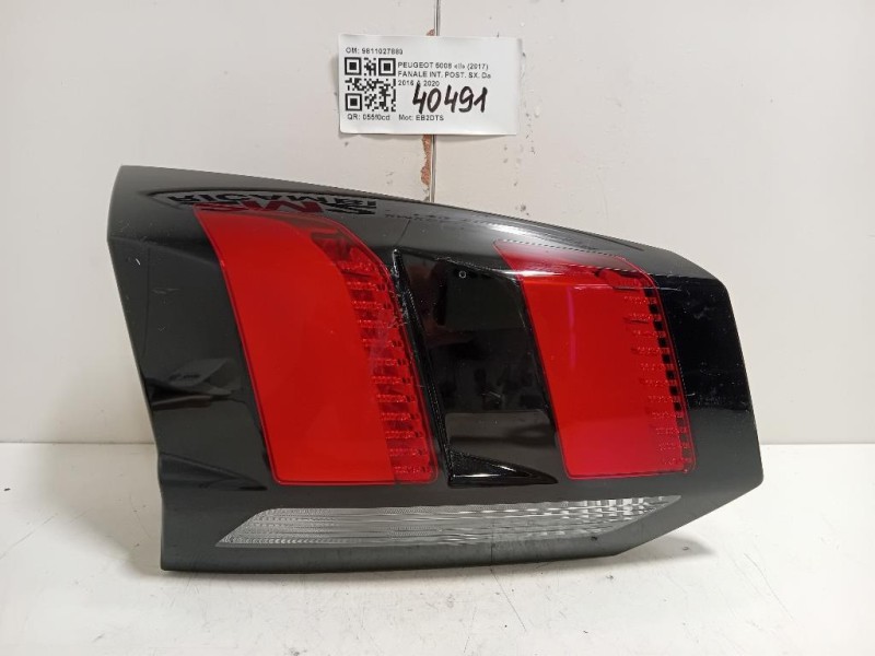 Fanale INT POST SX 9811027880 Peugeot 5008 II 2017