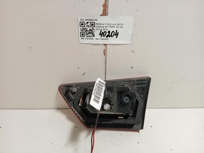 Fanale INT POST SX 265556573R Renault CLIO IV 2013