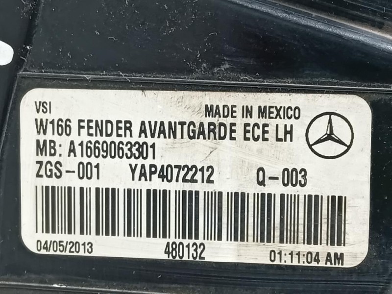 Fanale EST POST SX A1669063301 Mercedes Classe ML W166 2012