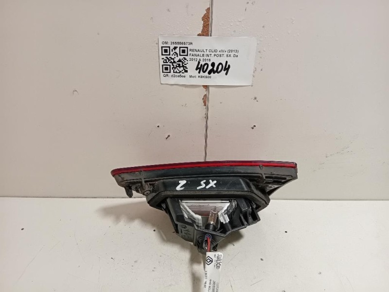 Fanale INT POST SX 265556573R Renault CLIO IV 2013