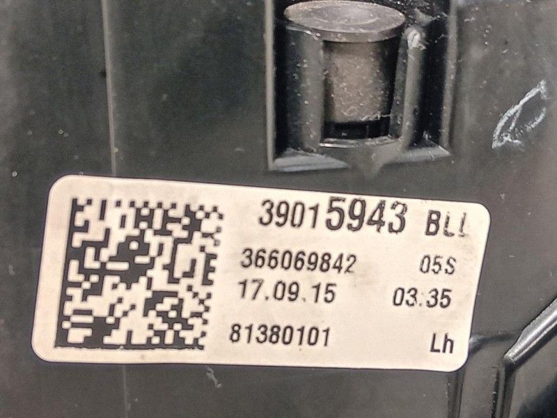 Fanale EST POST SX 39015943 Opel Astra K 2016