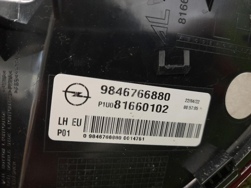 Fanale EST POST SX 9846766880 Opel Grandland X 2017