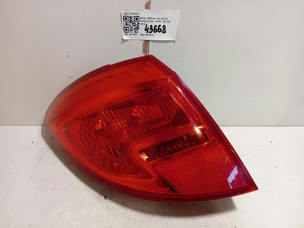 Fanale EST POST SX 21630101 Opel Meriva B 2014