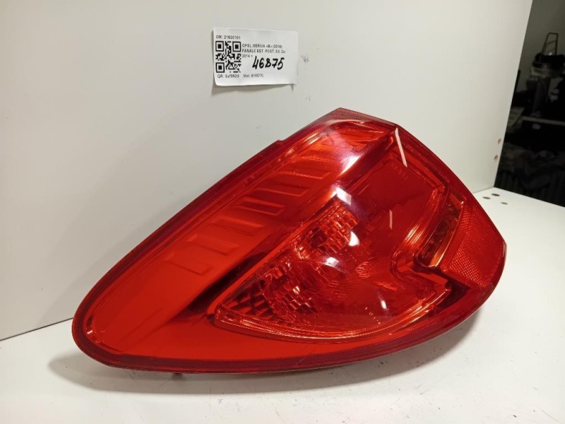 Fanale EST POST SX 21630101 Opel Meriva B 2014