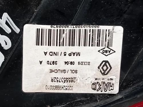 Fanale EST POST SX 265553752R Renault CLIO IV 2016