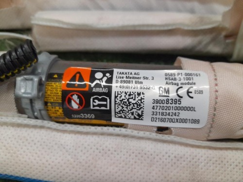 Air-bag A Tendina SX 34276535 Opel Combo E 2018