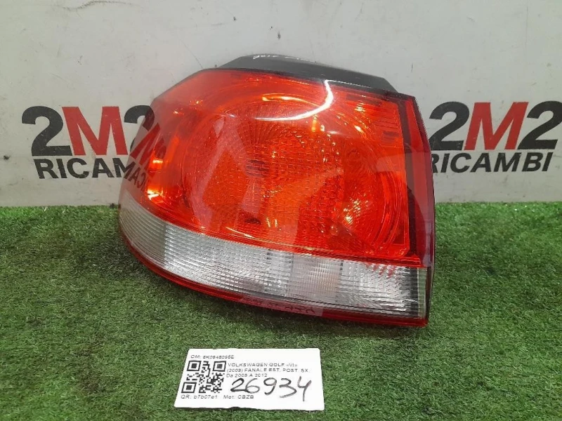 Fanale EST POST SX 5K0945095E Volkswagen GOLF VI 2009