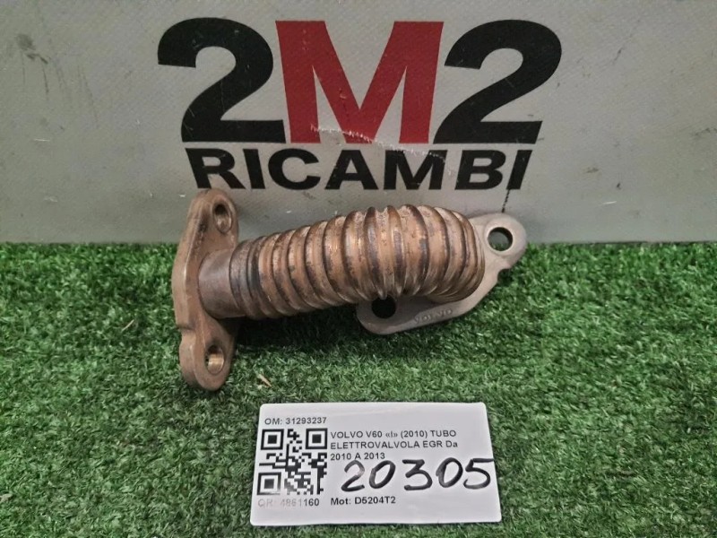 TUBO Elettrovalvola EGR 31293237 Volvo V60 I 2010