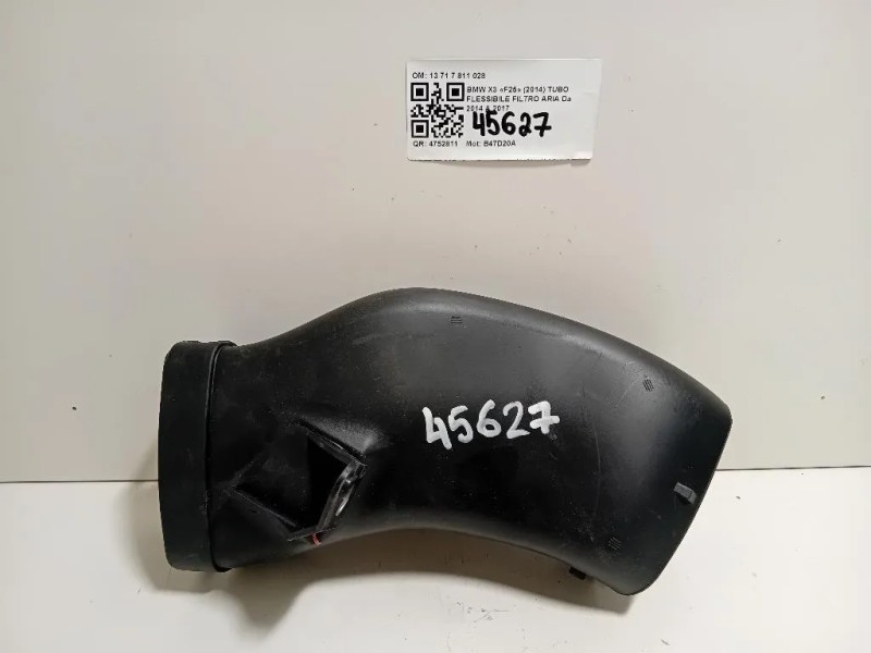 TUBO Flessibile Filtro ARIA 13 71 7 811 028 Bmw X3 F25 2014