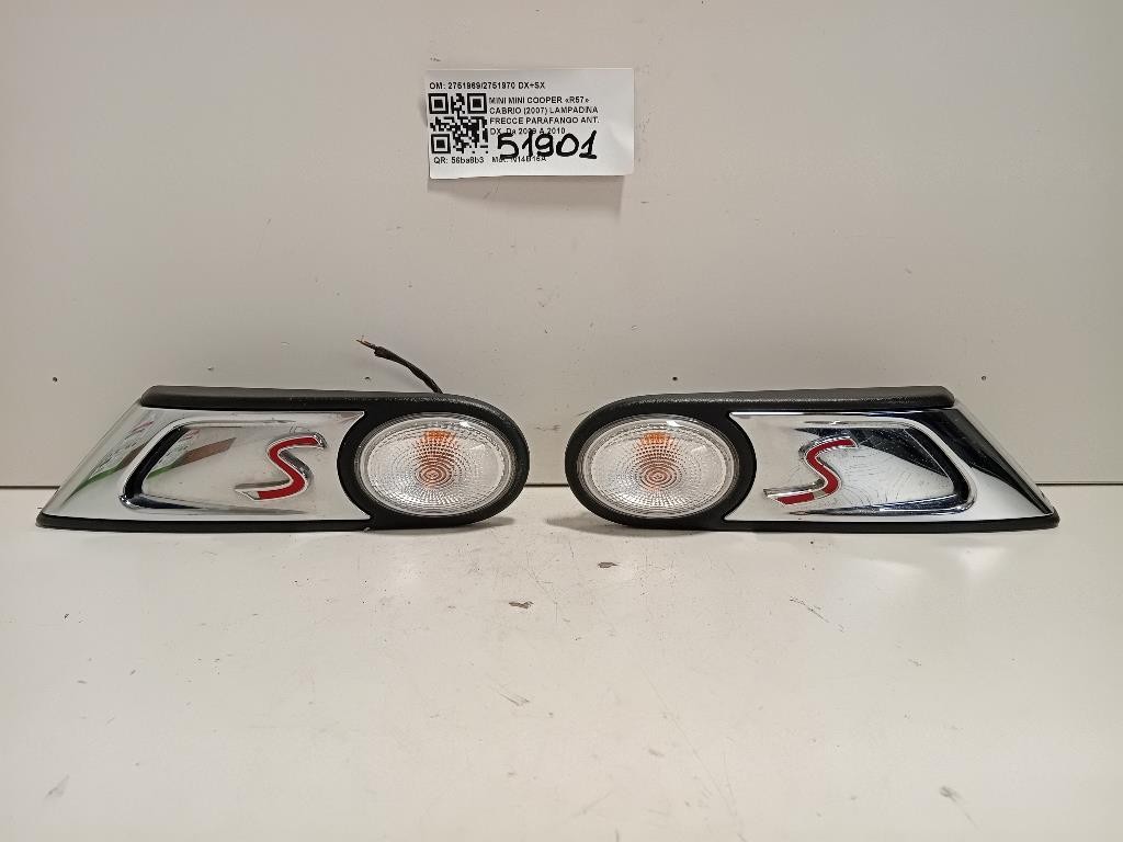 Fanale Freccia Parafango ANT DX 27519692751970 DX+SX Mini MINI Cooper R57 Cabrio 2007