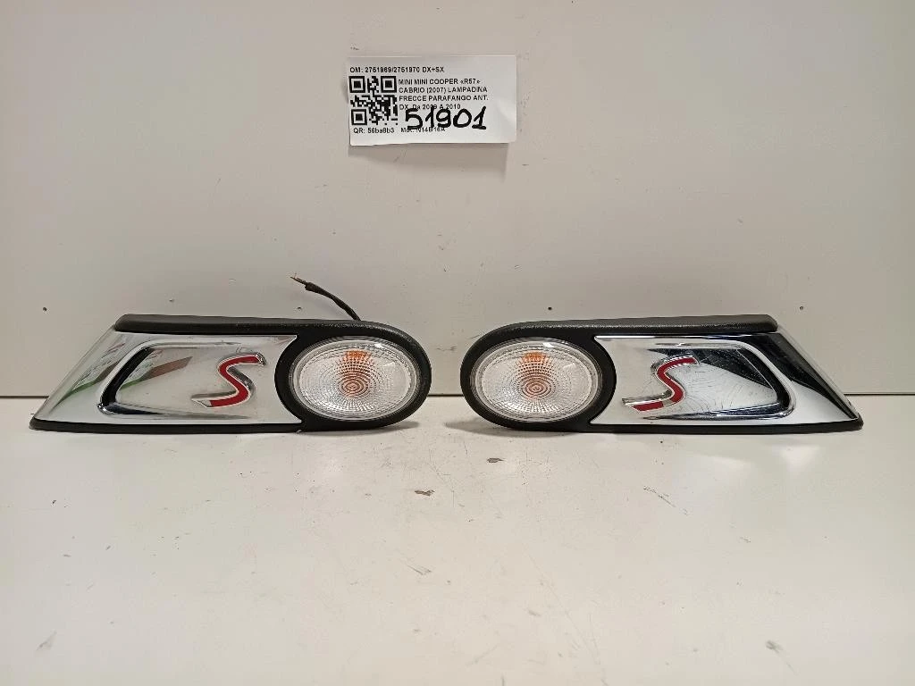 Fanale Freccia Parafango ANT DX 27519692751970 DX+SX Mini MINI Cooper R57 Cabrio 2007