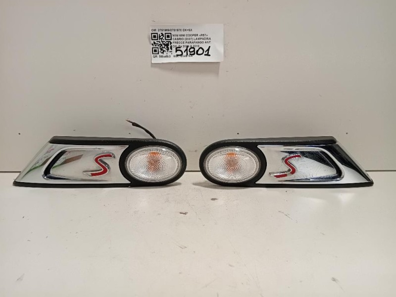 Fanale Freccia Parafango ANT DX 27519692751970 DX+SX Mini MINI Cooper R57 Cabrio 2007