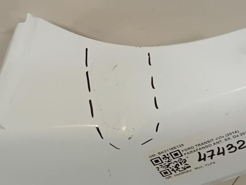 Parafango ANT SX BK3116E129 Ford Transit VI 2014