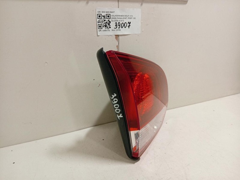 Fanale INT POST SX 5K0 945 0943T Volkswagen GOLF VI 2009