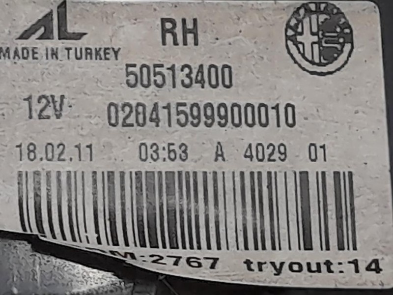 Fanale INT POST DX 50513400 Alfa Romeo Giulietta 2010