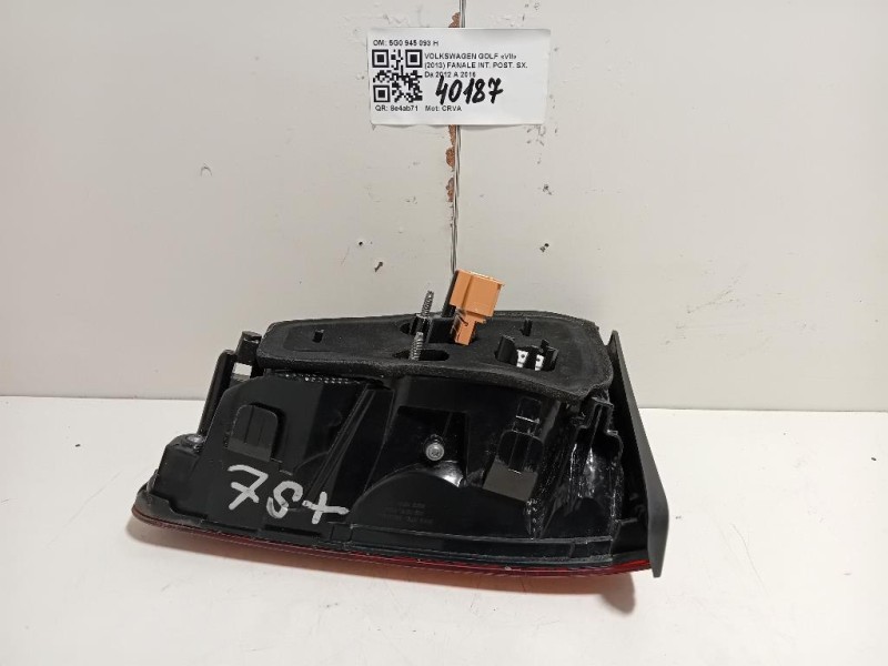 Fanale INT POST SX 5G0 945 093 H Volkswagen GOLF VII 2013
