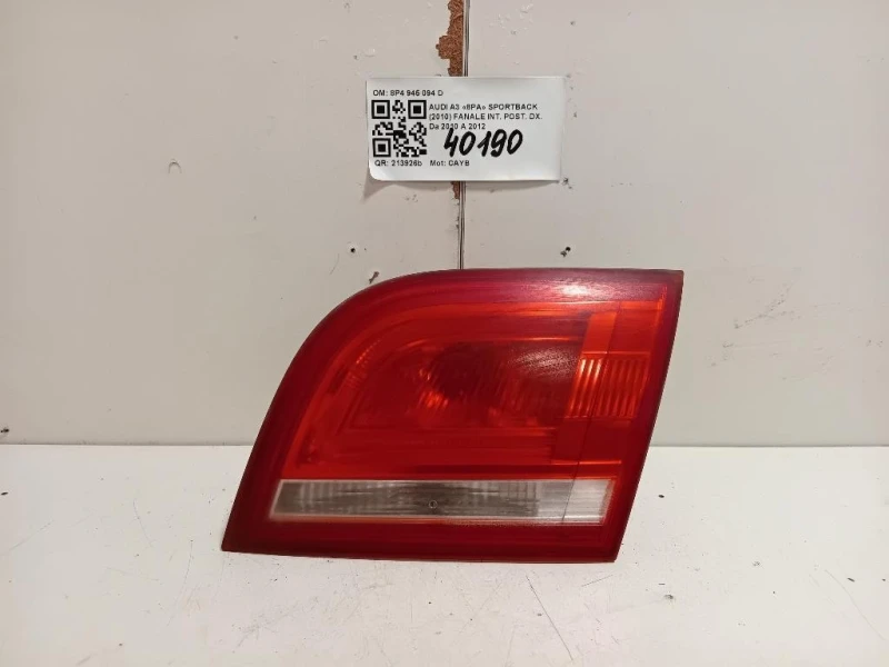 Fanale INT POST DX 8P4 945 094 D Audi A3 8PA Sportback 2010