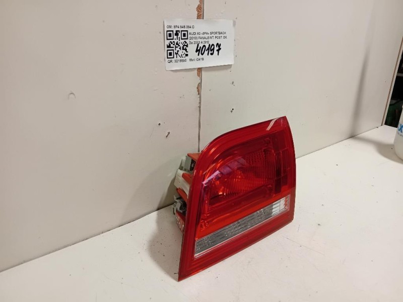 Fanale INT POST DX 8P4 945 094 D Audi A3 8PA Sportback 2010