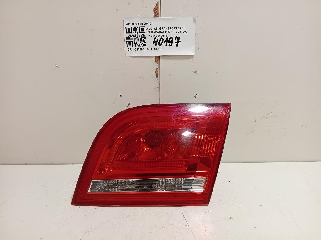 Fanale INT POST DX 8P4 945 094 D Audi A3 8PA Sportback 2010