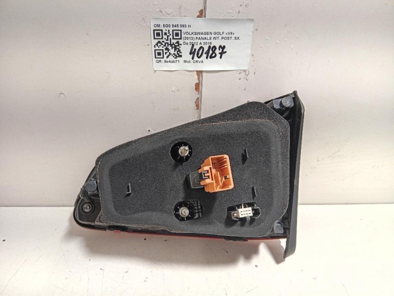 Fanale INT POST SX 5G0 945 093 H Volkswagen GOLF VII 2013