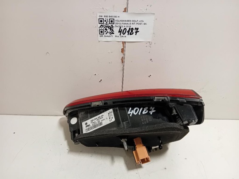 Fanale INT POST SX 5G0 945 093 H Volkswagen GOLF VII 2013