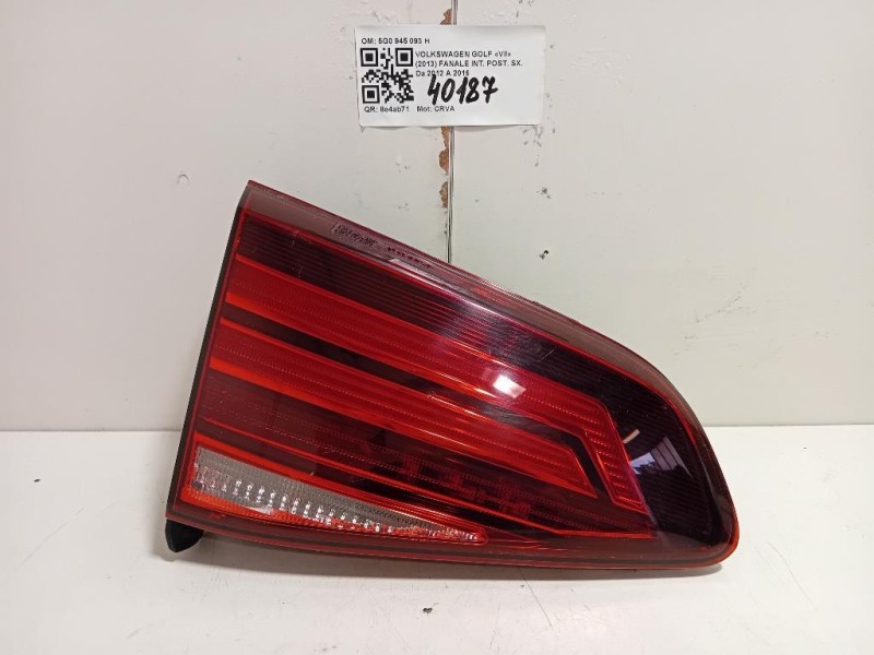 Fanale INT POST SX 5G0 945 093 H Volkswagen GOLF VII 2013