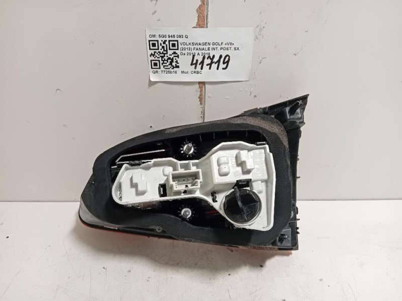 Fanale INT POST SX 5G0 945 093 Q Volkswagen GOLF VII 2013