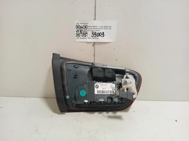 Fanale INT POST DX P03602000 Bmw Serie 1 F20 Berlina 2012