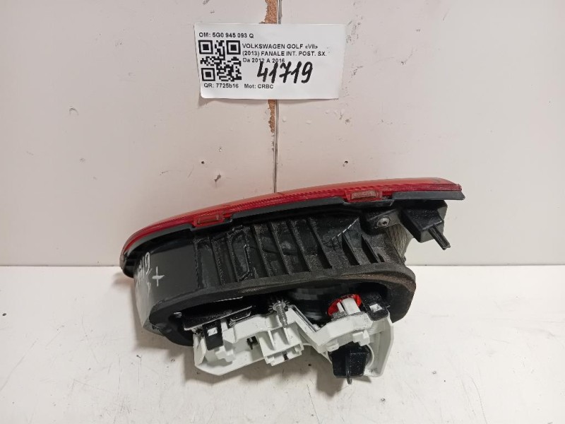 Fanale INT POST SX 5G0 945 093 Q Volkswagen GOLF VII 2013