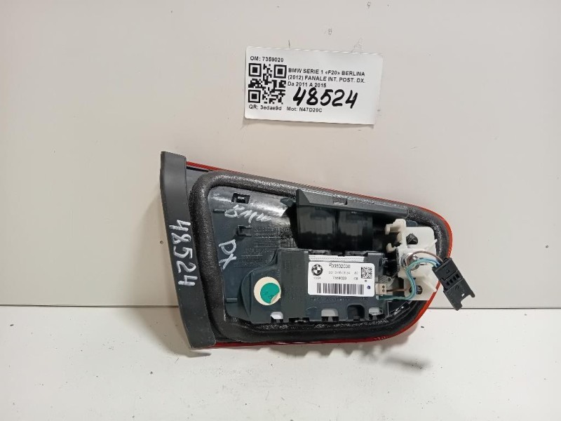 Fanale INT POST DX 7359020 Bmw Serie 1 F20 Berlina 2012