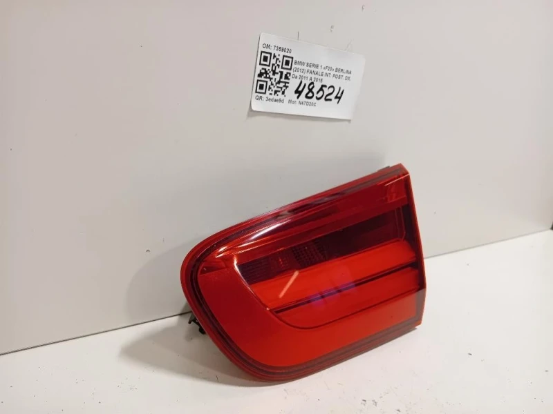 Fanale INT POST DX 7359020 Bmw Serie 1 F20 Berlina 2012