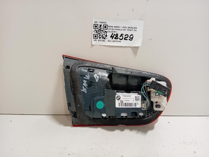 Fanale INT POST DX 7359020 Bmw Serie 1 F20 Berlina 2015