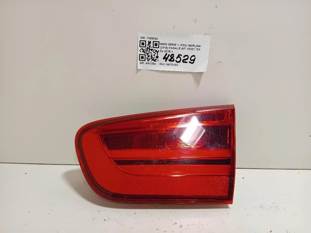 Fanale INT POST DX 7359020 Bmw Serie 1 F20 Berlina 2015