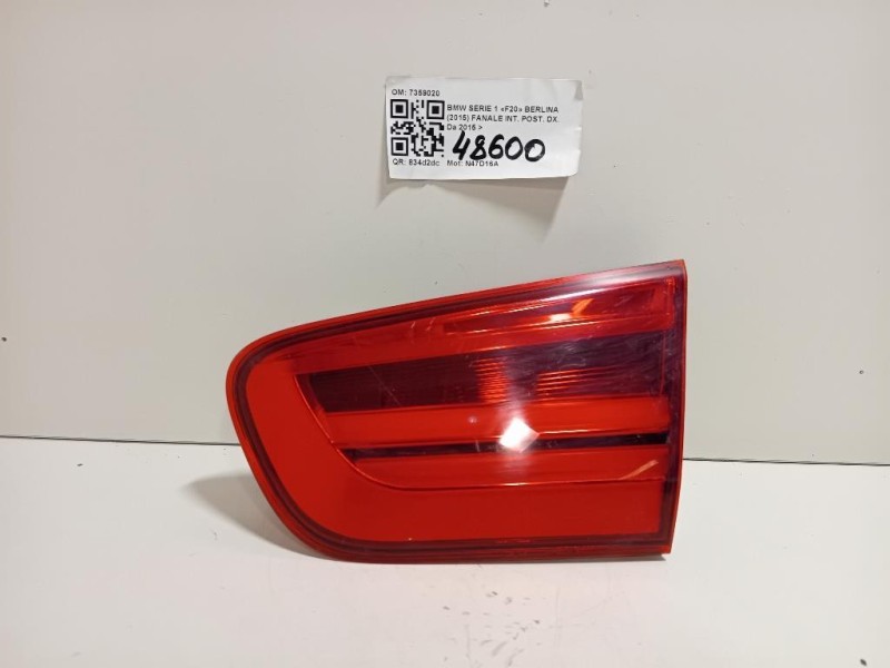Fanale INT POST DX 7359020 Bmw Serie 1 F20 Berlina 2015