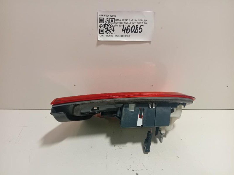 Fanale INT POST DX F03602000 Bmw Serie 1 F20 Berlina 2015