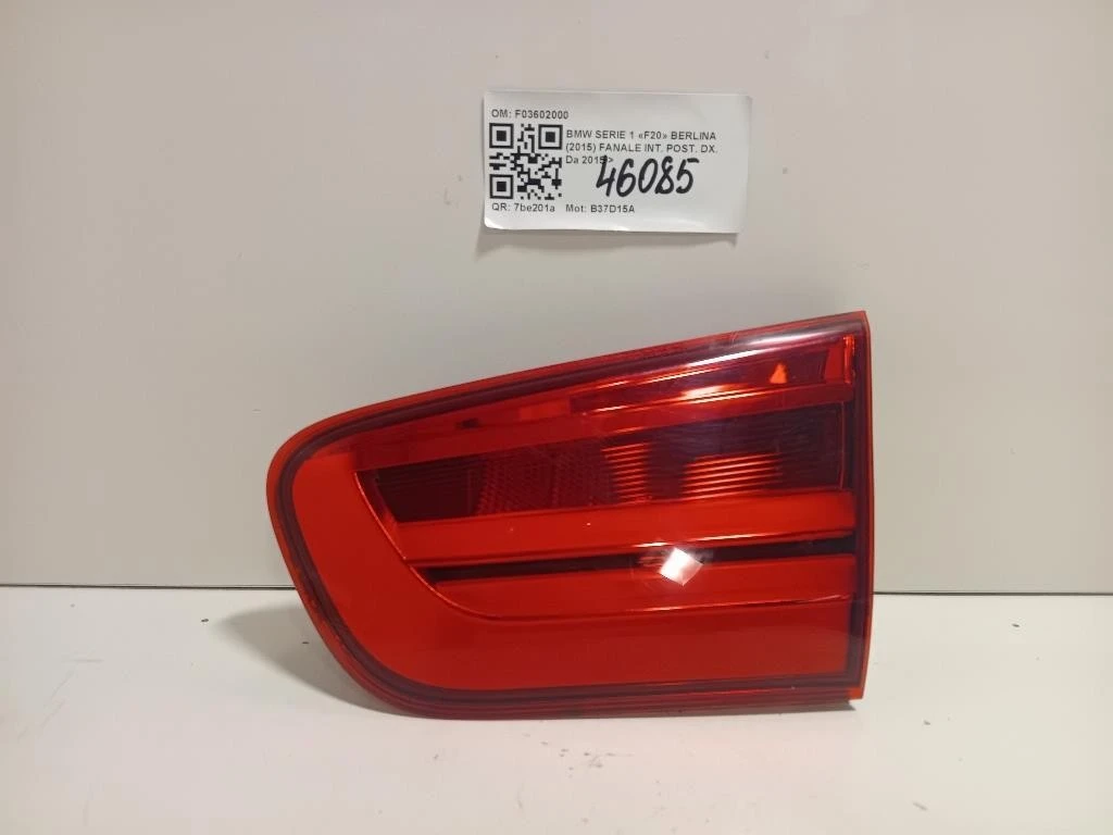 Fanale INT POST DX F03602000 Bmw Serie 1 F20 Berlina 2015