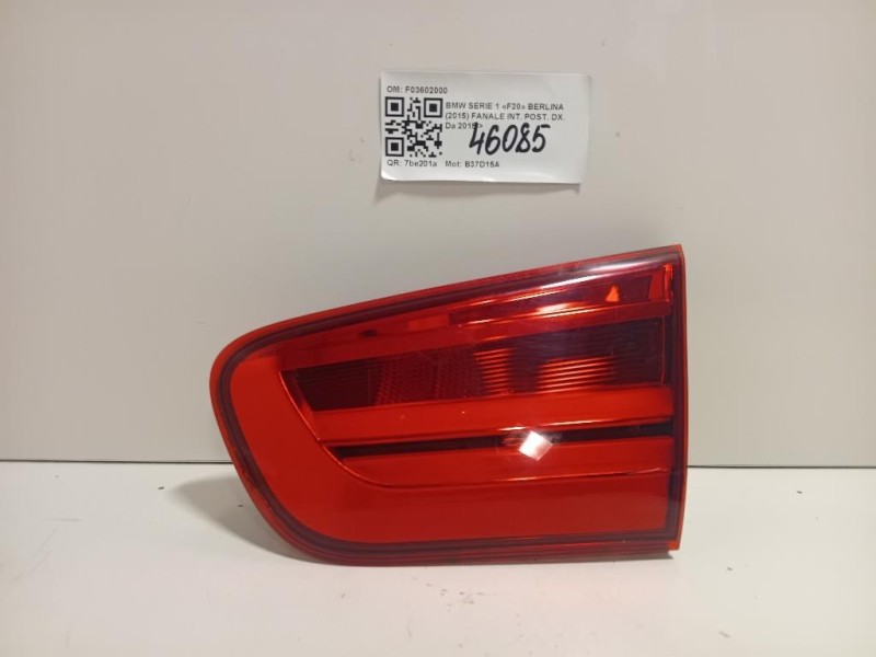 Fanale INT POST DX F03602000 Bmw Serie 1 F20 Berlina 2015