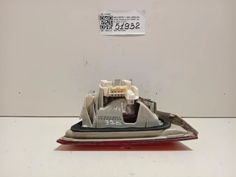 Fanale INT POST DX 218402 Bmw Serie 3 E90 Berlina 2005