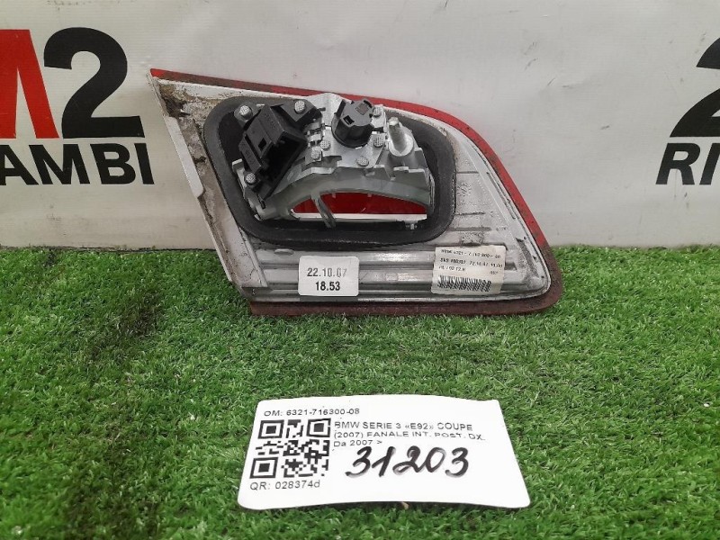 Fanale INT POST DX 6321-716300-08 Bmw Serie 3 E92 Coupe 2007