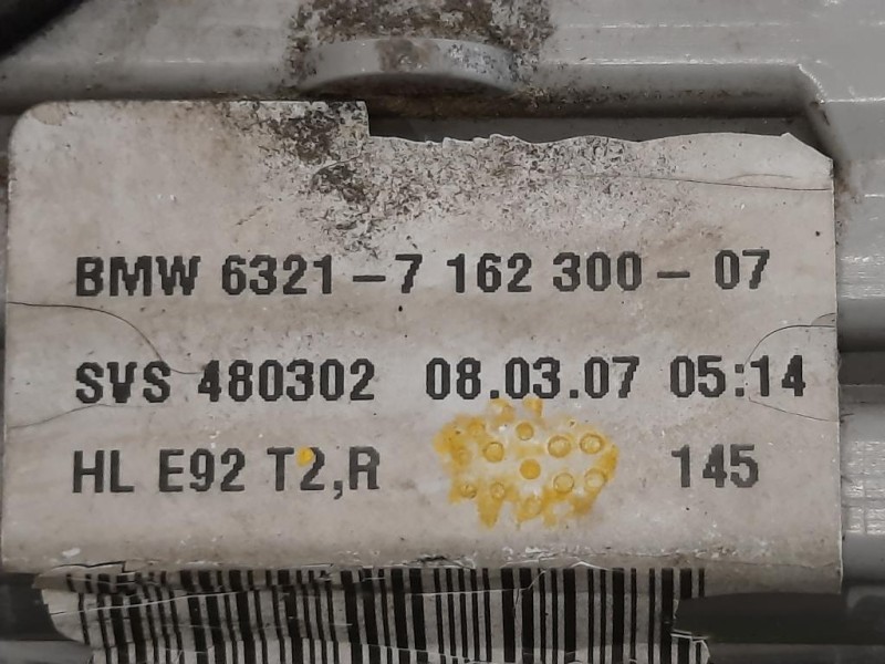 Fanale INT POST DX 6321-7 162 300-07 Bmw Serie 3 E92 Coupe 2007