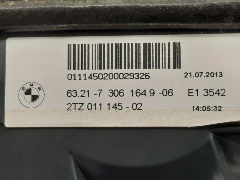 Fanale INT POST DX 6321-7306164 Bmw Serie 5 F10 Berlina 2010