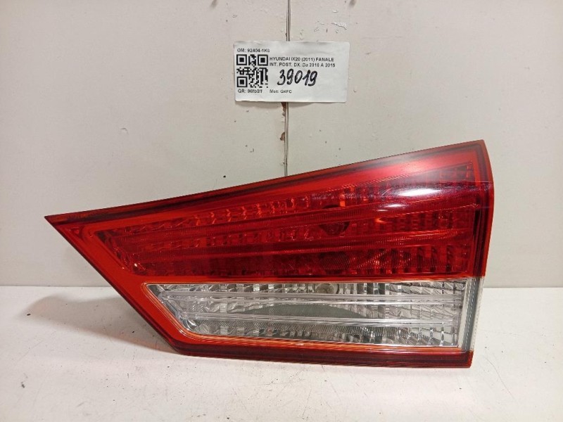 Fanale INT POST DX 92404-1K0 Hyundai IX20 2011