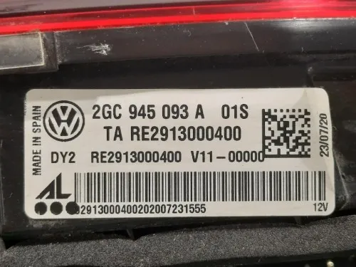 Fanale INT POST SX 2GA945093 Volkswagen T-roc 2017