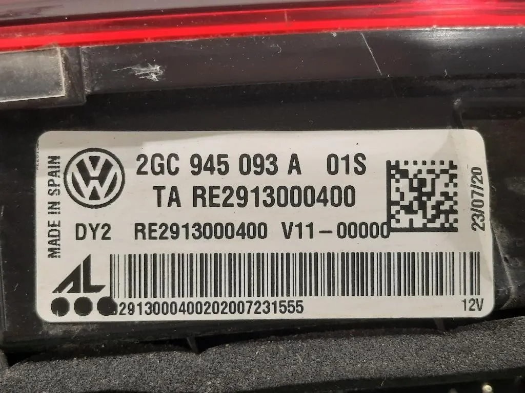 Fanale INT POST SX 2GA945093 Volkswagen T-roc 2017