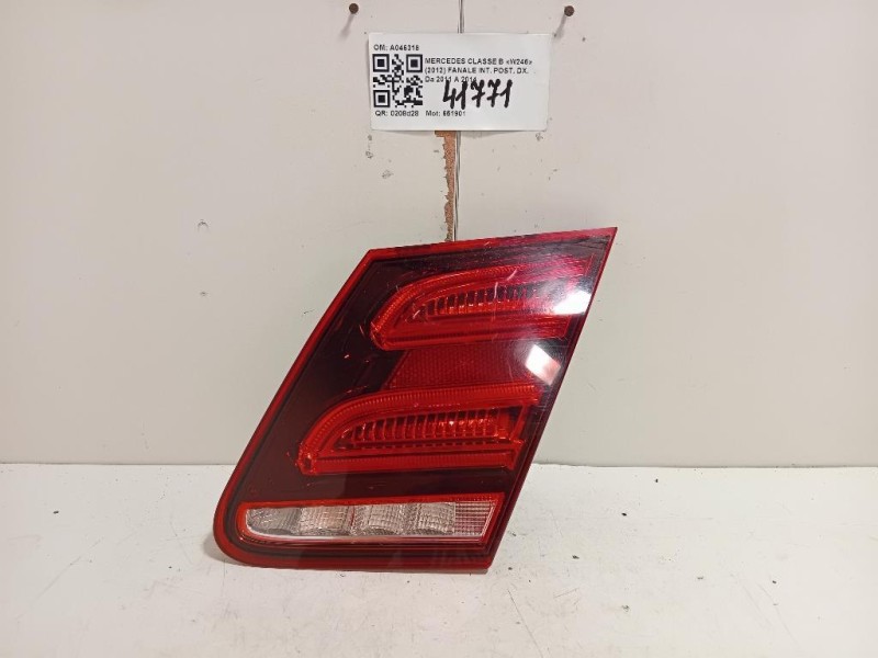 Fanale INT POST DX A046318 Mercedes Classe B W246 2012
