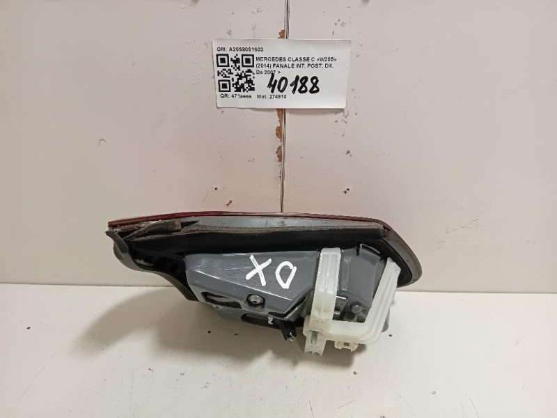 Fanale INT POST DX A2059061603 Mercedes Classe C W205 2014