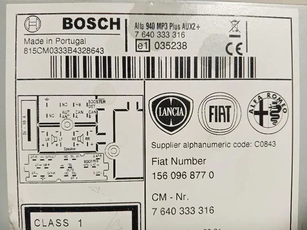 Unità Autoradio 156096877 Alfa Romeo Giulietta 2010