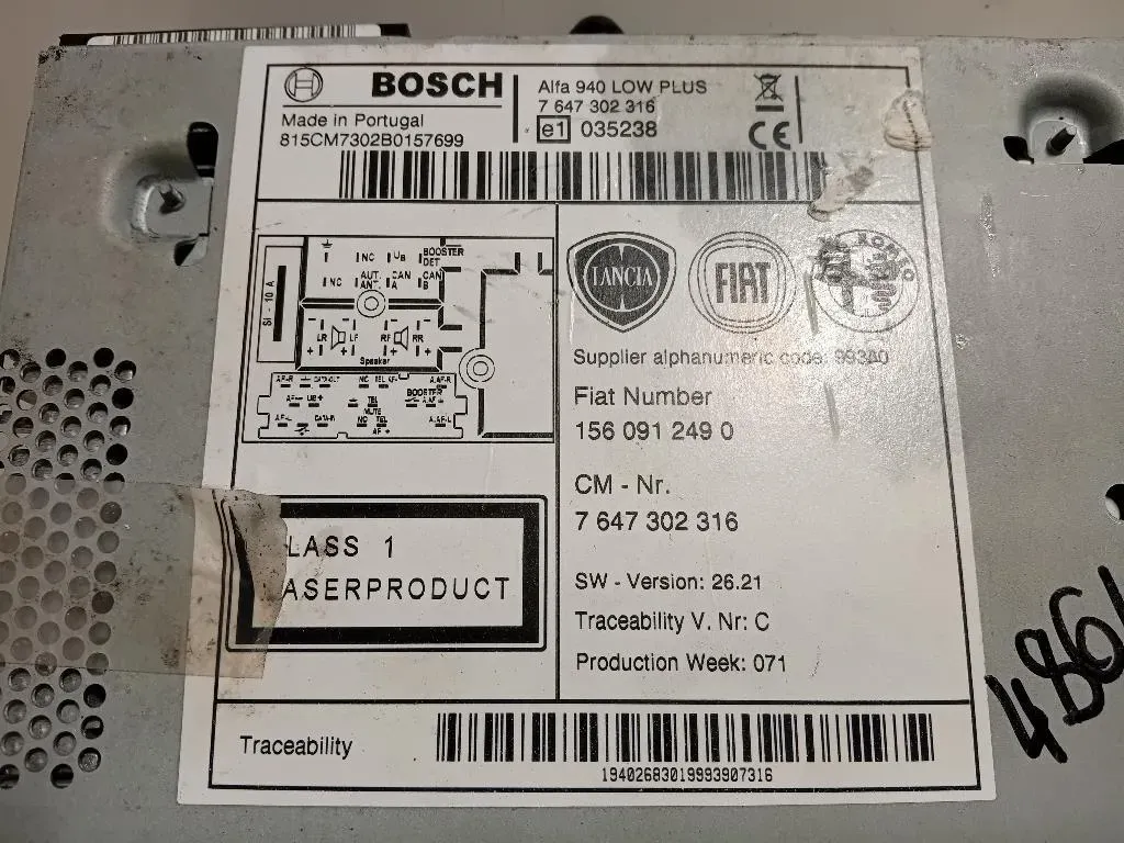 Unità Autoradio 1560912490 Alfa Romeo Giulietta 2010